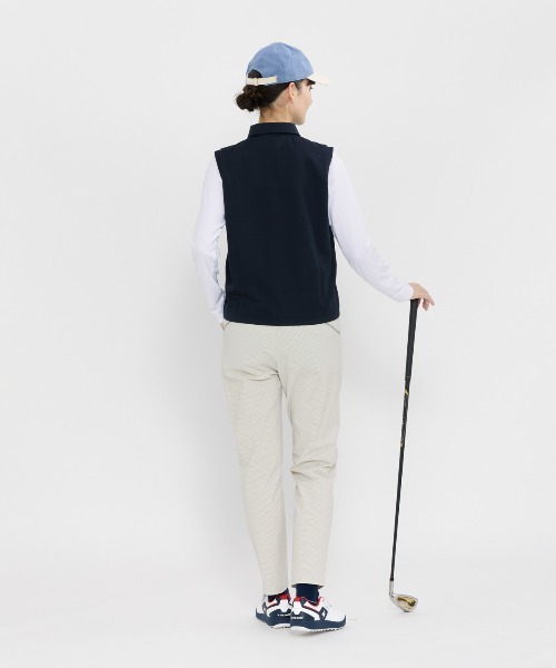 le coq sportif GOLF（ルコックスポルティフゴルフ）の「スウェットベスト＋アンダーセット（スウェット・レディース・ネイビー/オレンジ・XL/L/M/S/3L）」の12枚目の写真