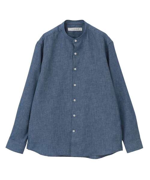 MEN'S MELROSE（メンズメルローズ）の「スタンダードバンドカラーシャツ（シャツ/ブラウス・メンズ・ブルー/ホワイト/グリーン/ストライプ/チェック・3/4/2）」の22枚目の写真