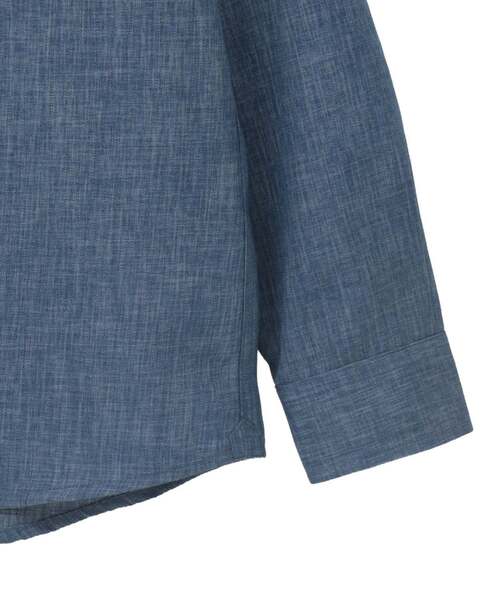 MEN'S MELROSE（メンズメルローズ）の「スタンダードバンドカラーシャツ（シャツ/ブラウス・メンズ・ブルー/ホワイト/グリーン/ストライプ/チェック・3/4/2）」の19枚目の写真