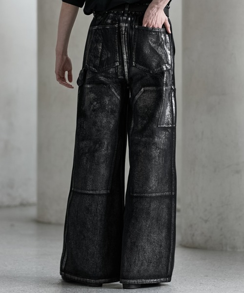CLEL（クレイル）の「【CLEL】Foil Print Double Knee Denim Pants