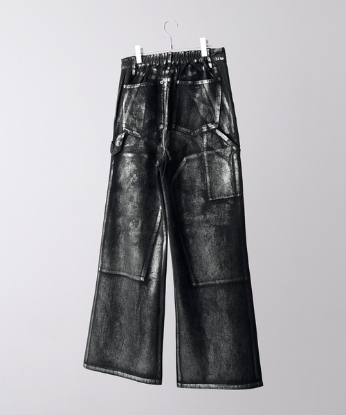 【CLEL】箔プリント ダブルニーデニムパンツ Sサイズ CLEL（クレイル）の「【CLEL】Foil Print Double Knee Denim Pants