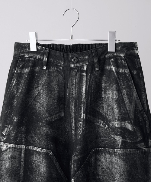CLEL（クレイル）の「【CLEL】Foil Print Double Knee Denim Pants
