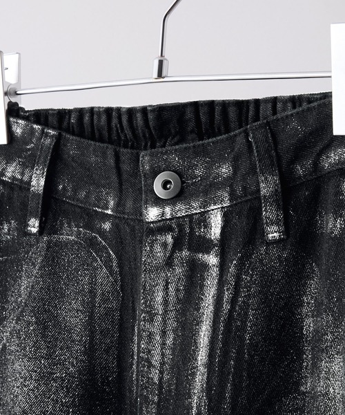 CLEL（クレイル）の「【CLEL】Foil Print Double Knee Denim Pants