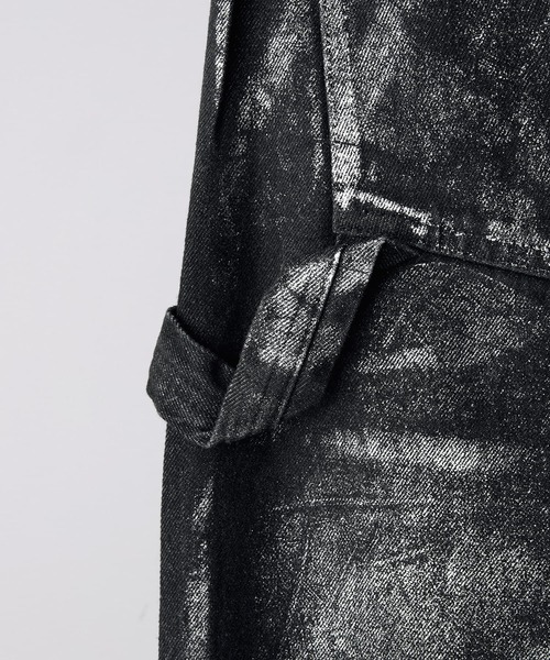 CLEL（クレイル）の「【CLEL】Foil Print Double Knee Denim Pants / 箔プリント ダブルニーデニムパンツ（デニムパンツ・メンズ・ブルー/ブラック/インディゴブルー・S/L/M）」の10枚目の写真