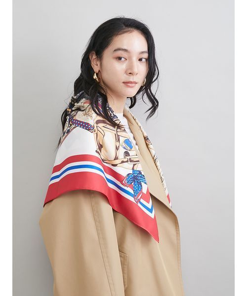 Mila Owen（ミラオーウェン）の「トラベル柄スカーフ（バンダナ/スカーフ・レディース・ブルー/レッド・F）」の16枚目の写真