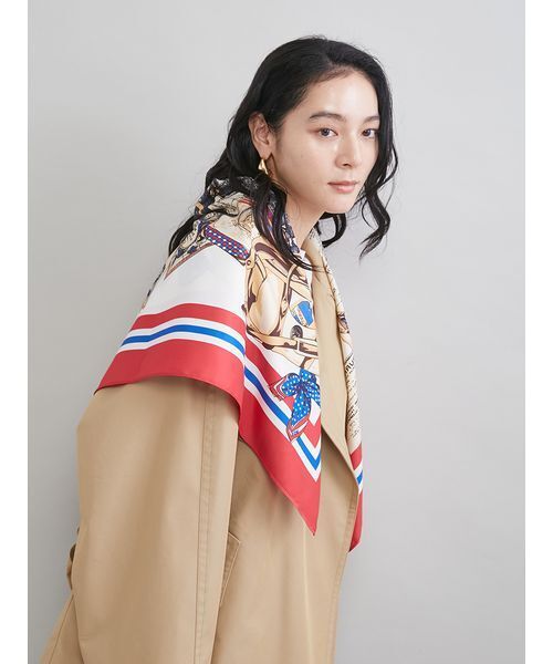 Mila Owen（ミラオーウェン）の「トラベル柄スカーフ（バンダナ/スカーフ・レディース・ブルー/レッド・F）」の17枚目の写真