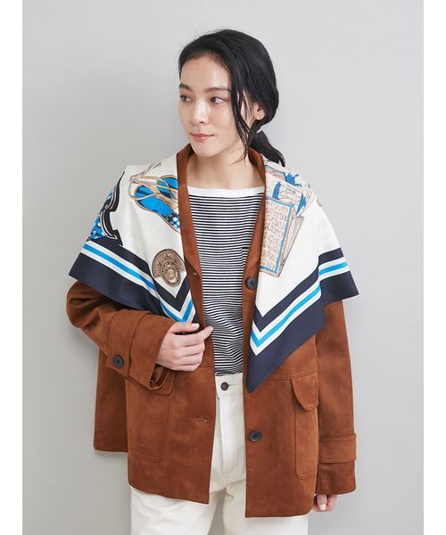 Mila Owen（ミラオーウェン）の「トラベル柄スカーフ（バンダナ/スカーフ・レディース・ブルー/レッド・F）」の19枚目の写真