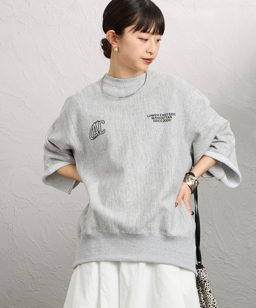 AMERICANA（アメリカーナ）の「[Americana/アメリカーナ] カットオフ リバースウィーブ バックプリント スウェット（スウェット・レディース・オートミール/ダークグレー/グレー・ONE SIZE）」の2枚目の写真