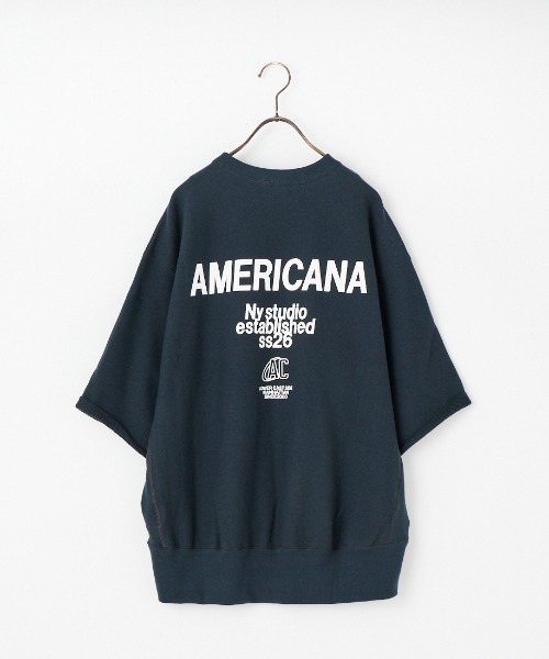 AMERICANA（アメリカーナ）の「[Americana/アメリカーナ] カットオフ リバースウィーブ バックプリント スウェット（スウェット・レディース・オートミール/ダークグレー/グレー・ONE SIZE）」の19枚目の写真