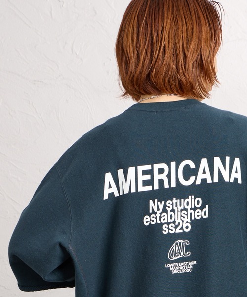 AMERICANA（アメリカーナ）の「[Americana/アメリカーナ] カットオフ リバースウィーブ バックプリント スウェット（スウェット・レディース・オートミール/ダークグレー/グレー・ONE SIZE）」の14枚目の写真