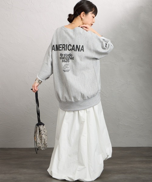 Americana/アメリカーナ] カットオフ リバースウィーブ バックプリント