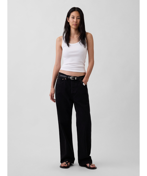 GAP（ギャップ）の「リブ スクープネック タンクトップ（タンクトップ・レディース・グリーン/ブラウン/ピンク/ホワイト/イエロー/ブルー・XXS/XL/L/M/S/XS）」の7枚目の写真