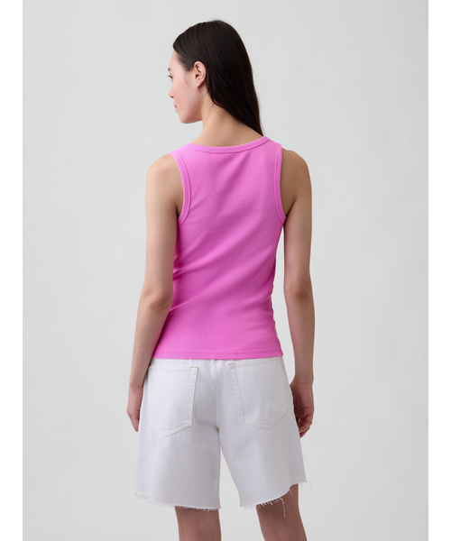 GAP（ギャップ）の「リブ スクープネック タンクトップ（タンクトップ・レディース・グリーン/ブラウン/ピンク/ホワイト/イエロー/ブルー・XXS/XL/L/M/S/XS）」の13枚目の写真