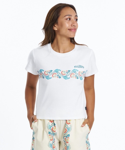 BILLABONG(ビラボン)の「BILLABONG ウィメンズ ENDLESS NATURE BABY Tシャツ 【2026年春夏モデル】(Tシャツ/カットソー・レディース・ブラウン系その他/ホワイト/オレンジ系その他・MEDIUM)」の2枚目の写真