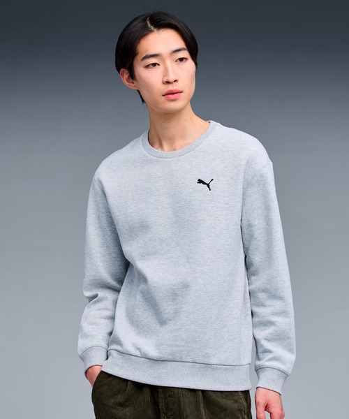 PUMA(プーマ)の「PUMA プーマ ユニセックス クルースウェット エンブロイダリー キャット(スウェット・メンズ・グレー系その他/ブラック・XX-LARGE/X-LARGE/SMALL/LARGE/MEDIUM)」の1枚目の写真