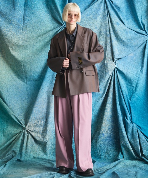 MAISON SPECIAL（メゾンスペシャル）の「《UNISEX》Toro-washer Prime-Wide Two-tuck Slacks/トロワッシャープライムワイドツータックスラックス【MAISON SPECIAL/メゾンスペシャル】（スラックス・メンズ・ブラウン/チャコールグレー/オフホワイト/ブラック/ライトグレー/ラベンダー/パープル・2/1/0）」の20枚目の写真