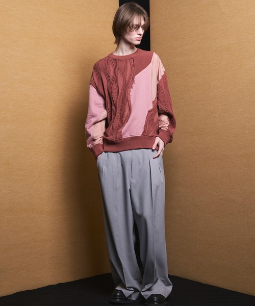 MAISON SPECIAL（メゾンスペシャル）の「《UNISEX》Toro-washer Prime-Wide Two-tuck Slacks/トロワッシャープライムワイドツータックスラックス【MAISON SPECIAL/メゾンスペシャル】（スラックス・メンズ・ブラウン/チャコールグレー/オフホワイト/ブラック/ライトグレー/ラベンダー/パープル・2/1/0）」の16枚目の写真