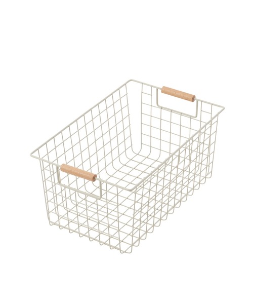 セール】ワイヤーバスケットM(木柄)（収納グッズ）｜PEARL LIFE