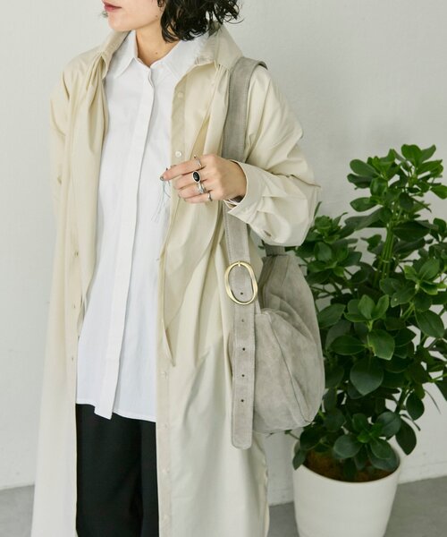 ear PAPILLONNER（イアパピヨネ）の「《ear別注》【B#AG(バッグ)】スエードワンハンドルバッグ（ショルダーバッグ・レディース・グリーン/ライトグレー・FREE）」の6枚目の写真