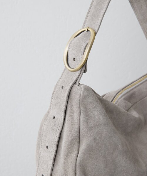 ear PAPILLONNER（イアパピヨネ）の「《ear別注》【B#AG(バッグ)】スエードワンハンドルバッグ（ショルダーバッグ・レディース・グリーン/ライトグレー・FREE）」の9枚目の写真