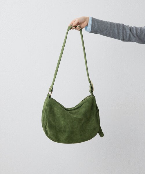 ear PAPILLONNER（イアパピヨネ）の「《ear別注》【B#AG(バッグ)】スエードワンハンドルバッグ（ショルダーバッグ・レディース・グリーン/ライトグレー・FREE）」の15枚目の写真
