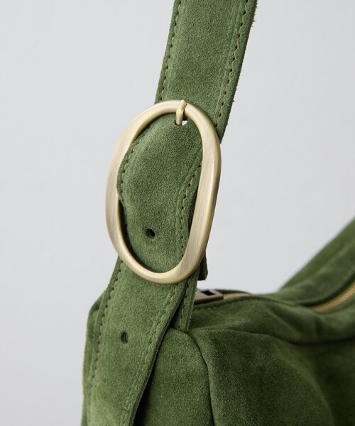 ear PAPILLONNER（イアパピヨネ）の「《ear別注》【B#AG(バッグ)】スエードワンハンドルバッグ（ショルダーバッグ・レディース・グリーン/ライトグレー・FREE）」の17枚目の写真