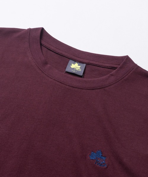 LOGOS(ロゴス)の「【15】〔LOGOS/ロゴス〕スパイラルヤーン天竺 ワンポイントロゴ刺繍 半袖Tシャツ(Tシャツ/カットソー・メンズ・ボルドー/ネイビー/スミクロ/オフホワイト・X-LARGE/LARGE/MEDIUM)」の13枚目の写真