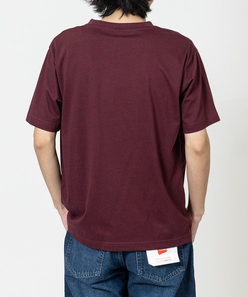 LOGOS(ロゴス)の「【15】〔LOGOS/ロゴス〕スパイラルヤーン天竺 ワンポイントロゴ刺繍 半袖Tシャツ(Tシャツ/カットソー・メンズ・ボルドー/ネイビー/スミクロ/オフホワイト・X-LARGE/LARGE/MEDIUM)」の9枚目の写真