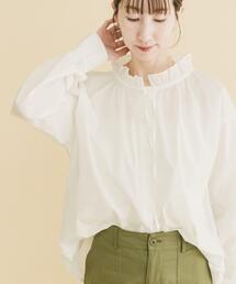 ITEMS URBANRESEARCH | ネックフリルブラウス(シャツ/ブラウス)
