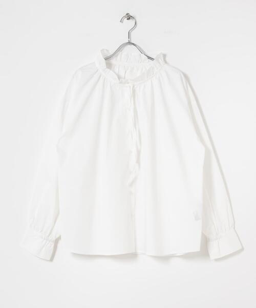 ITEMS URBANRESEARCH（アイテムズ アーバンリサーチ）の「『UVカット/接触冷感』ネックフリルブラウス（シャツ/ブラウス・レディース・ホワイト/ブラック/ストライプ・FREE）」の18枚目の写真