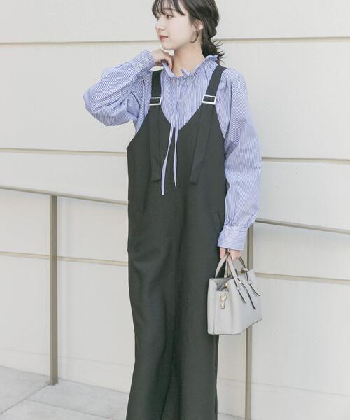 ITEMS URBANRESEARCH（アイテムズ アーバンリサーチ）の「『UVカット/接触冷感』ネックフリルブラウス（シャツ/ブラウス・レディース・ホワイト/ブラック/ストライプ・FREE）」の22枚目の写真