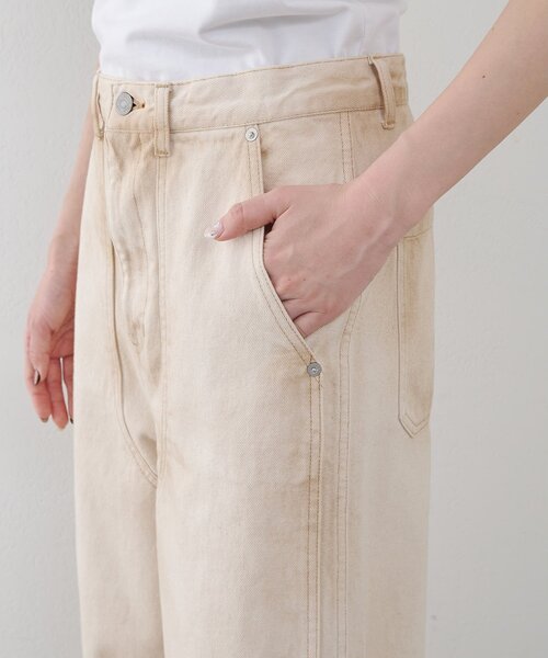 Whim Gazette(ウィムガゼット)の「サンフェードダブルニーパンツ(デニムパンツ・レディース・ベージュ・38/36)」の15枚目の写真