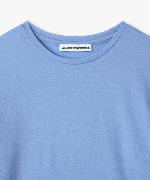 38COMEONCOMMON（38カモンコモン）の「Slim Half T-Shirt (Sky Blue)（Tシャツ/カットソー・レディース・その他・FREE）」の3枚目の写真