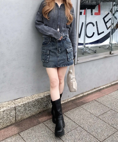 INGNI(イング)の「デニムカーゴミニスカパン(スカート・レディース・ブルー系その他/グレー/ブルー系その他4・M)」の16枚目の写真