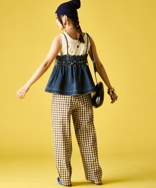 GEVS.（ジェイヴィス）の「綿100％デニムキャミソール＜大きいサイズ有＞GEVS.（キャミソール・レディース・ネイビー系/ブルー系・M/L/LL/3L/4L/5L）」の20枚目の写真