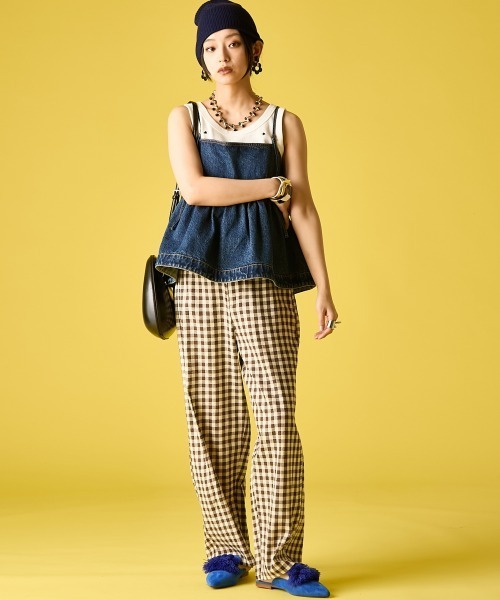 GEVS.（ジェイヴィス）の「綿100％デニムキャミソール＜大きいサイズ有＞GEVS.（キャミソール・レディース・ネイビー系/ブルー系・M/L/LL/3L/4L/5L）」の21枚目の写真