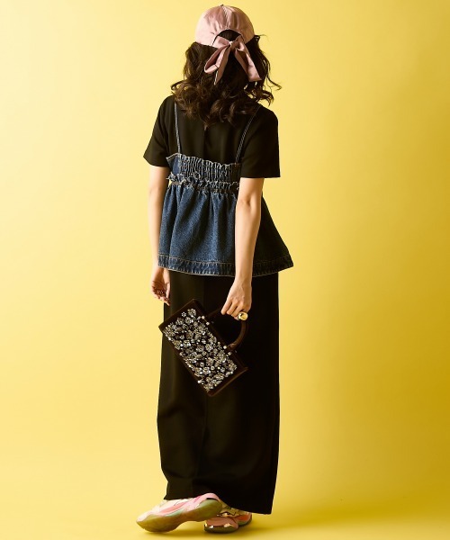 GEVS.（ジェイヴィス）の「綿100％デニムキャミソール＜大きいサイズ有＞GEVS.（キャミソール・レディース・ネイビー系/ブルー系・M/L/LL/3L/4L/5L）」の22枚目の写真