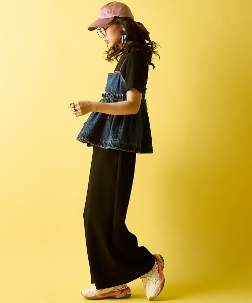 GEVS.（ジェイヴィス）の「綿100％デニムキャミソール＜大きいサイズ有＞GEVS.（キャミソール・レディース・ネイビー系/ブルー系・M/L/LL/3L/4L/5L）」の5枚目の写真