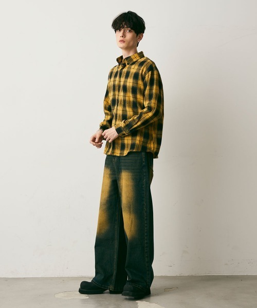 Shoowtime(ショウタイム)の「Ombre check shirt / オンブレチェックシャツ(シャツ/ブラウス・メンズ・ブラック系/イエロー系・MEDIUM/LARGE/X-LARGE)」の13枚目の写真