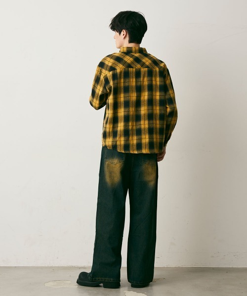 Shoowtime(ショウタイム)の「Ombre check shirt / オンブレチェックシャツ(シャツ/ブラウス・メンズ・ブラック系/イエロー系・MEDIUM/LARGE/X-LARGE)」の15枚目の写真