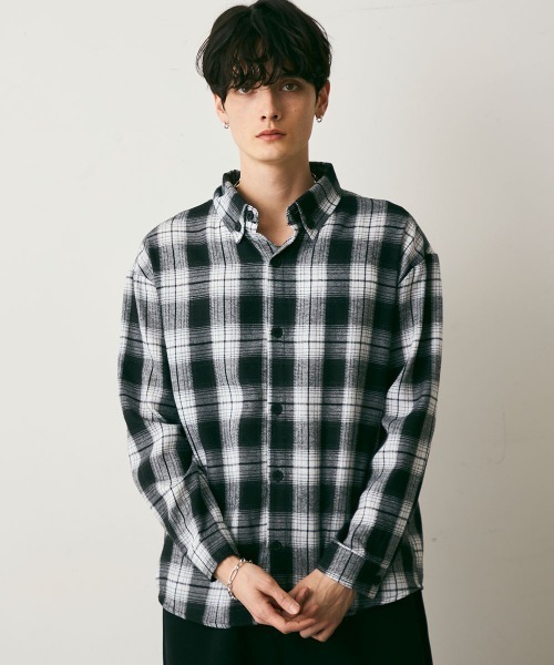 Shoowtime(ショウタイム)の「Ombre check shirt / オンブレチェックシャツ(シャツ/ブラウス・メンズ・ブラック系/イエロー系・MEDIUM/LARGE/X-LARGE)」の16枚目の写真