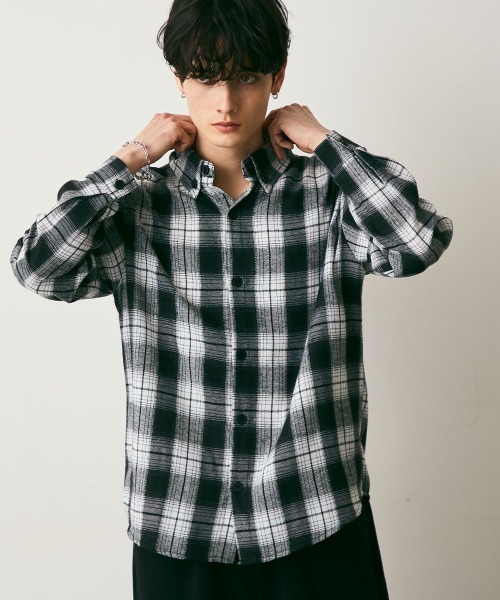 Shoowtime(ショウタイム)の「Ombre check shirt / オンブレチェックシャツ(シャツ/ブラウス・メンズ・ブラック系/イエロー系・MEDIUM/LARGE/X-LARGE)」の17枚目の写真