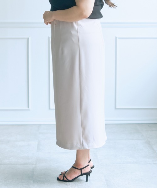 SMILE LAND（スマイルランド）の「＜大きいサイズ＞【らめちゃんコラボ】２点セット(オーガンジーオーバースカート+タイトスカート)（スカート・レディース・ピンク/ブラック・4L/3L/LL/L/5L）」の7枚目の写真