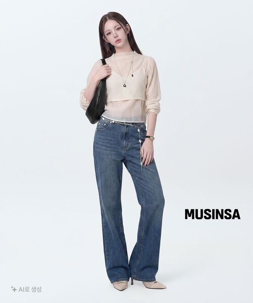 DEHEVE（デヘヴェ）の「High-Neck Bustier Blouse [Butter]（シャツ/ブラウス・レディース・ライトイエロー・FREE）」の2枚目の写真