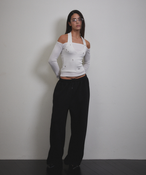 VOONT(ブント)の「Eyelet Halter Long Sleeve (IVORY)(Tシャツ/カットソー・レディース・アイボリー・OS)」の15枚目の写真