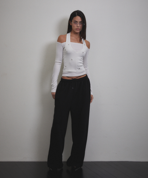 VOONT(ブント)の「Eyelet Halter Long Sleeve (IVORY)(Tシャツ/カットソー・レディース・アイボリー・OS)」の16枚目の写真