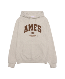 BASIC APPLIQUE HOODIE OATMEAL