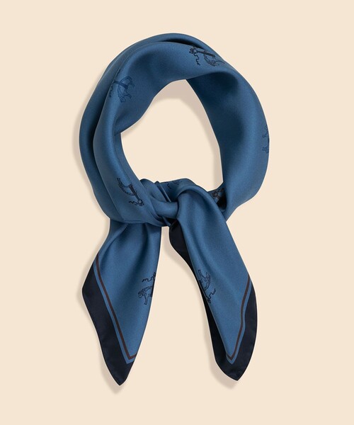 BROOKS BROTHERS（ブルックスブラザーズ）の「シルク　GFプリント　スカーフ（バンダナ/スカーフ・メンズ・ネイビー・ONE SIZE）」の2枚目の写真
