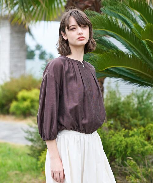 DRESSTERIOR(ドレステリア)の「ウォッシャブル シアーショートブルゾン(ブルゾン・レディース・ブラウン系その他/サンドベージュ・38/36/34)」の6枚目の写真