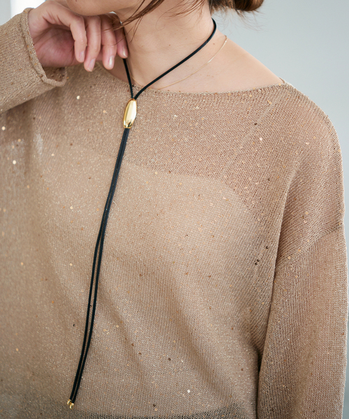 IENA（イエナ）の「EO/イオ LOOP The CORD Necklace ネックレス BO26SS-58（ネックレス・レディース・ブラック・FREE）」の3枚目の写真